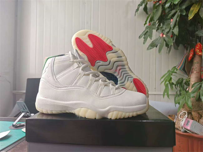 Men's Running weapon Air Jordan 11 White Shoes 119